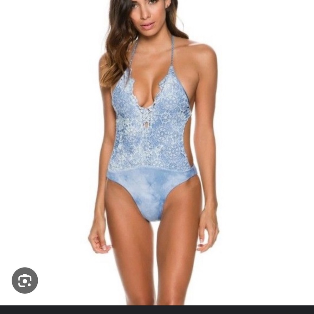 Blue life desert mirage blue crochet swimsuit